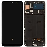 Дисплей для Samsung Galaxy A50 (A505) в сборе с рамкой черный Oled