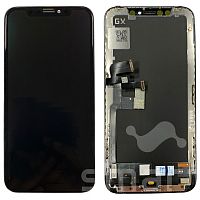 Дисплей для Apple iPhone X в сборе с рамкой черный GX HARD AMOLED