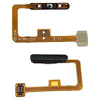 Шлейф для Xiaomi 11 Lite 5G для отпечатка пальца и кнопки включения синий Оригинал