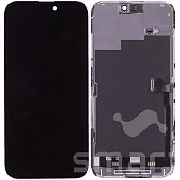 Дисплей для Apple iPhone 15 Pro Max в сборе с рамкой черный 120гц RJ SOFT OLED