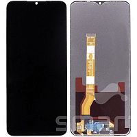 Дисплей для Oppo A17/A17k/A57s в сборе без рамки черный Оригинал