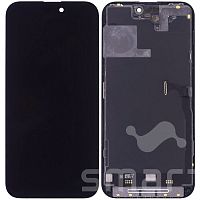 Дисплей для Apple iPhone 14 Pro Max в сборе с рамкой черный (Идентификатор NEW) Service Pack