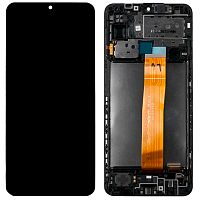 Дисплей для Samsung Galaxy M12 (M127) в сборе с рамкой черный Service Pack