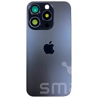 Задняя крышка для Apple iPhone 15 Pro в сборе с линзами цвет: синий Оригинал