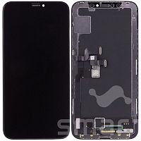 Дисплей для Apple iPhone X в сборе с рамкой черный (Идентификатор USED) Service Pack