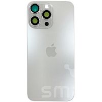Задняя крышка для Apple iPhone 15 Pro Max в сборе с линзами цвет: белый Оригинал