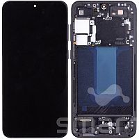 Дисплей для Samsung Galaxy S23 Plus (S916) в сборе с рамкой черный Service Pack