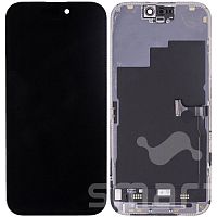Дисплей для Apple iPhone 15 Pro в сборе с рамкой черный Без ошибки CH/G