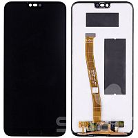 Дисплей для Huawei Honor 10 с отпечатком в сборе без рамки черный Оригинал