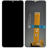 Дисплей для Samsung Galaxy A12 (A125)/A32 (A326) 5G в сборе без рамки черный Service Pack