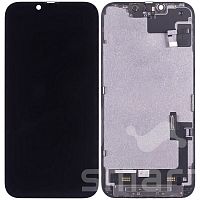 Дисплей для Apple iPhone 16E в сборе с рамкой черный (Идентификатор USED) Service Pack